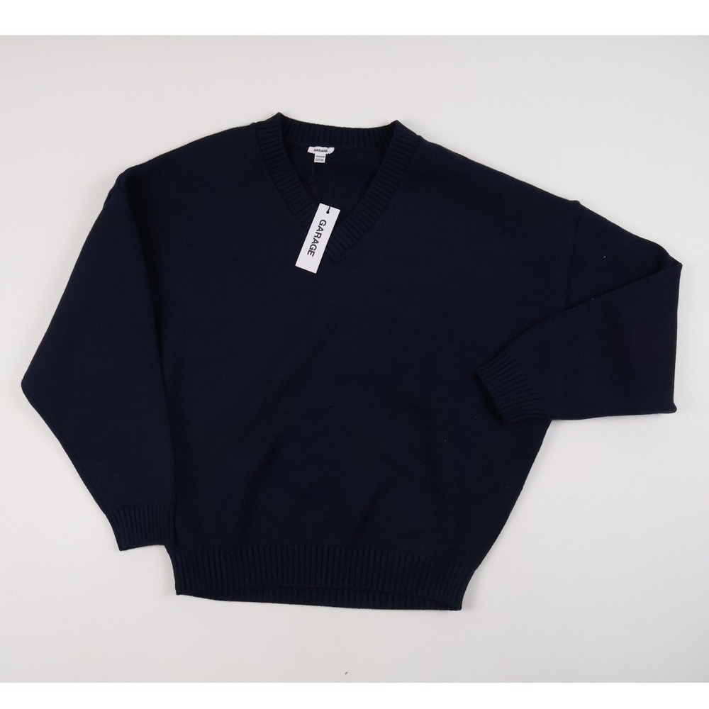 Garage V-Neck Oversized Sweater Mariana Blue XXS/XS NWT MSRP 79.95